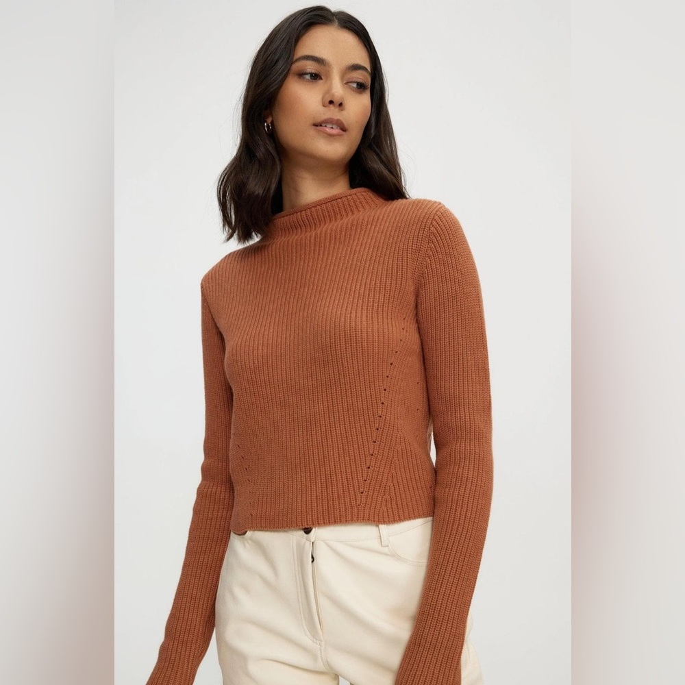 NWT Kuwalla Knitted Slim Fit Sweater 'Coconut Shell'